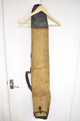 Vintage canvas leather rifle - leather,