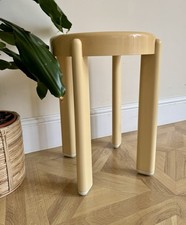 Mid century vintage retro space age plastic bedside dressing table stool