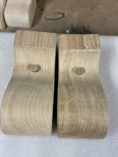 Pair Handmade Solid Oak