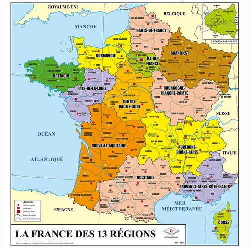French france map - french,