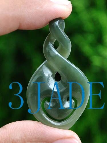 Natural nephrite jade double - natural,