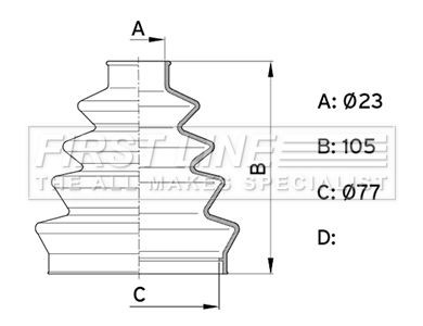 First line front outer boot - outer, cv