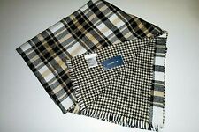 charter club Houndstooth reversible Plaid wrap blanket designer soft knit scarf