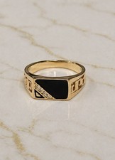 Gold and black men - gold, signet