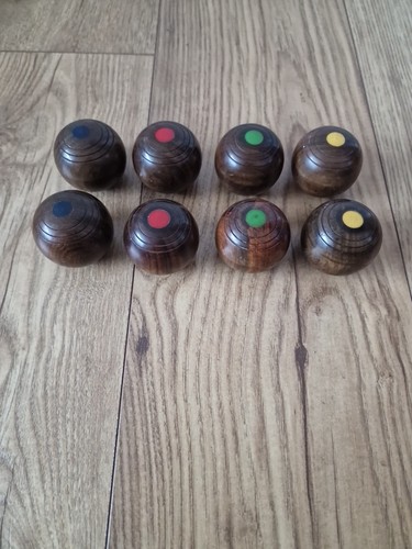 Vintage wooden carpet bowls - bowls, /