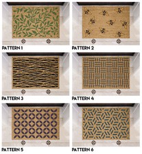 Coir Front Door Mat | 6 Unique Patterns: Colorful Durable & Stylish Entrance Mat