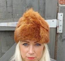 Womens Vintage Real Fur Hat
