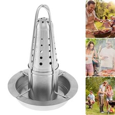 BBQ Beer Can Chicken Roaster Stand– Vertical Nonstick Grill Rack Holder Stand UK