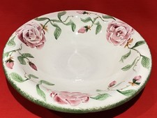 SUZANNE KATKHUDA  ~ BOURBON ROSE ~ HAND DECORATED LARGE 15" FRUIT / SALAD BOWL