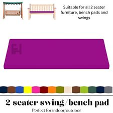 Outdoor Garden Bench/Swing Cushion Seat Foam Pad Thick Zipped Waterproof Cover