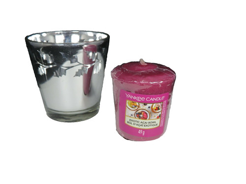 New yankee candle silver holly - new,