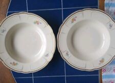 1930s Alfred Meakin Royal Marigold Soup Plates 10" / 25cm Floral Design, set 2