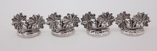 Italian Sterling Silver Set of Four Menu / Place Card Holders 1960's Florence.