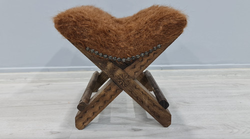 Turkish kilim pouf footstool - kilim,