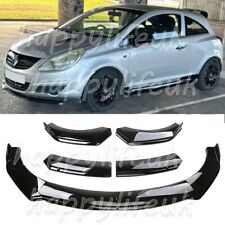 Gloss Black Front Bumper Spoiler Lip Splitter For Vauxhall Opel Corsa D Astra H/