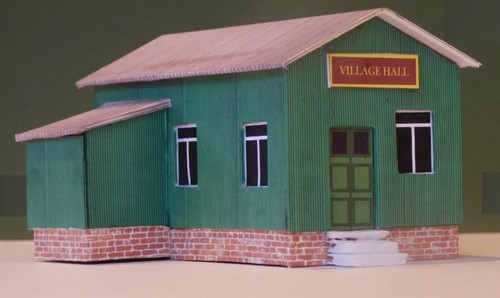 Scale village hall building - hall,