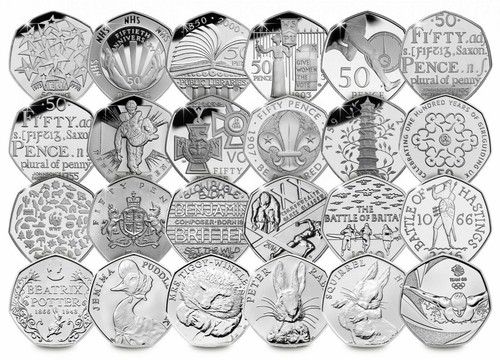 Rare valuable 50p coins - 50p,