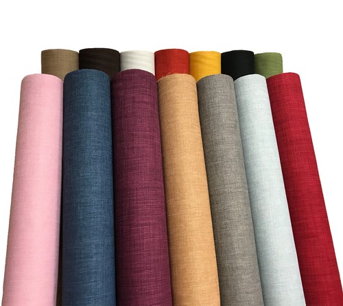 Plain soft linen look fabric - linen,
