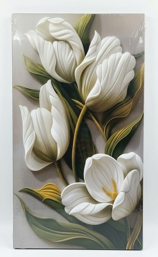 Elegant white tulip - , flowers