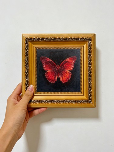 Red butterfly vintage dark - vintage,