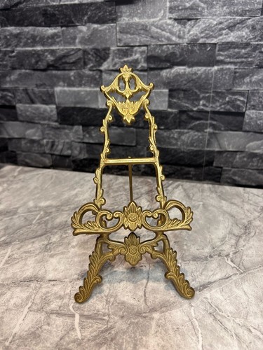 Vintage brass easel - vintage,