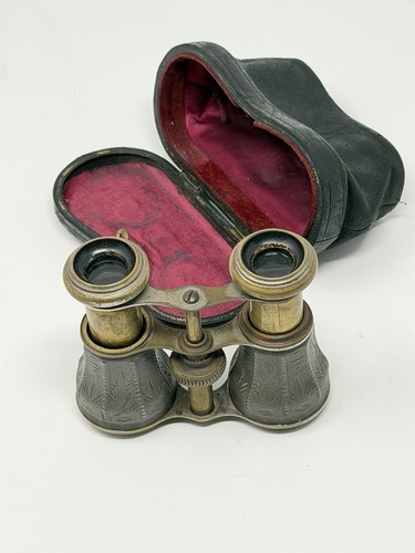 Antique brass opera glasses - antique,