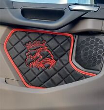 2 pcs. Set of door cards panels  SCANIA R/S/P 2017+ TRUCK  black/red eco leather