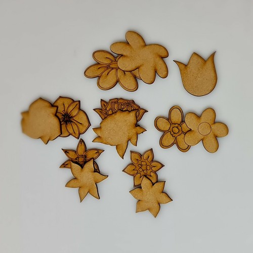 Wooden mdf flower - craft, blanks