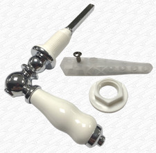 Ceramic Toilet Handle Cistern Lever Traditional Victorian Type 1/2" Thread