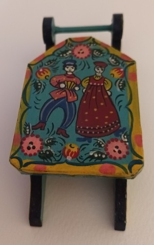 Vintage wooden painted - vintage, 4"