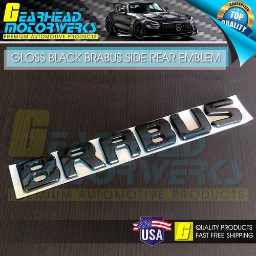 Brabus emblem gloss black - emblem, rear