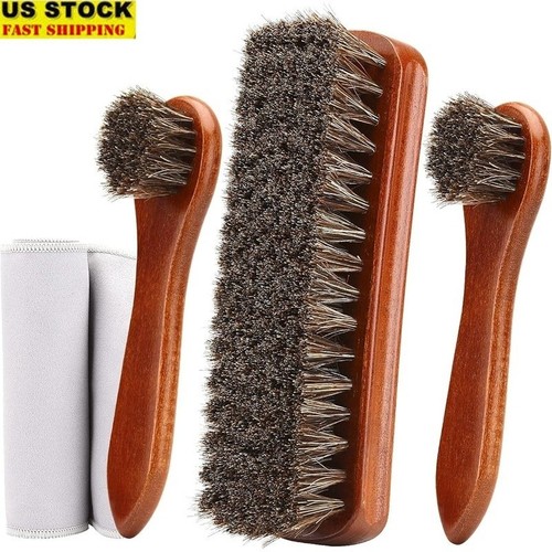 Horsehair shoe brush kit - shoe,
