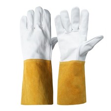Soft Flexible Unlined Grain Welding Gloves with Fireproof Cuff for Welders U1M1