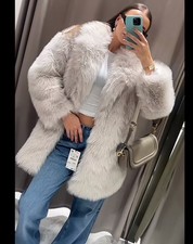 ZARA NEW WOMAN FAUX FUR COAT