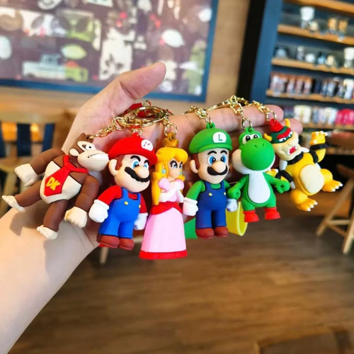 Cartoon mario keyring anime - keyring,
