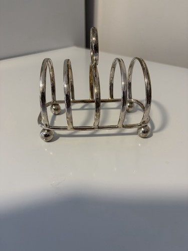 Vintage silver plate toast - vintage,