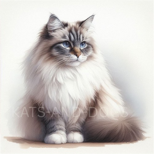 Ragdoll cat painting - ragdoll,