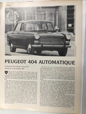 PeugeotArt66 Article Road Test 1967 Peugeot 404 Automatique RTA 1968 3 page