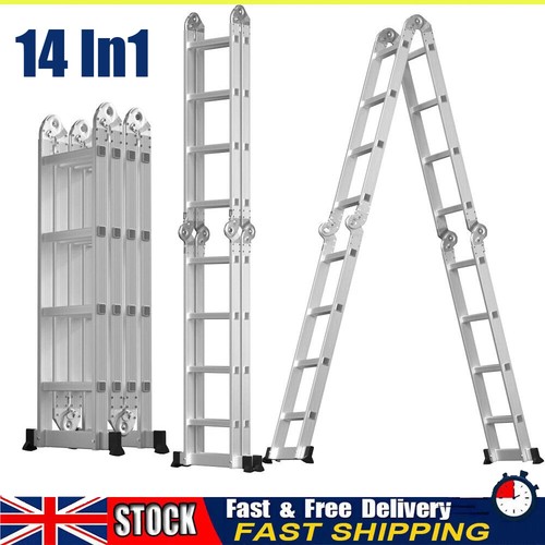 Telescopic folding ladder - 4.7m,