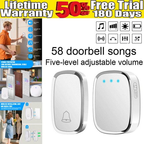 Loud wireless doorbell - loud, plug