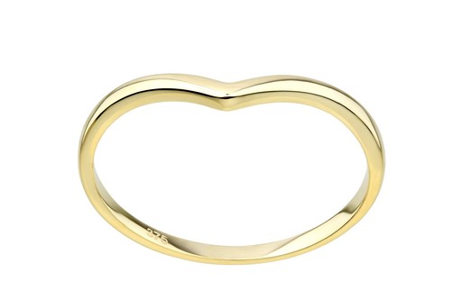 9ct yellow gold wishbone - gold,
