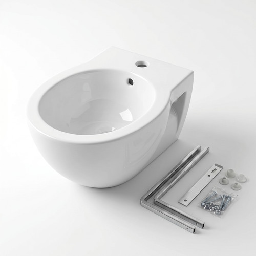 Wall hung bidet white ceramic - hung,