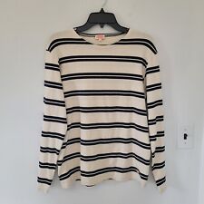 Armor Lux Breton maritime Double Jagger Stripe Shirt pullover Black White Medium