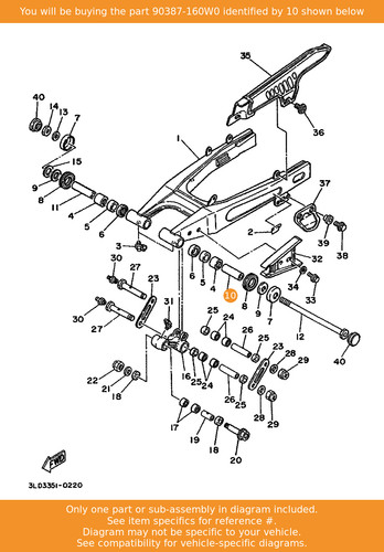 Yamaha collar 90387 160w0 - yamaha, oem
