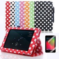 High Quality Polka Flip PU Leather Case 1st Generation 2012 Asus Google Nexus 7"