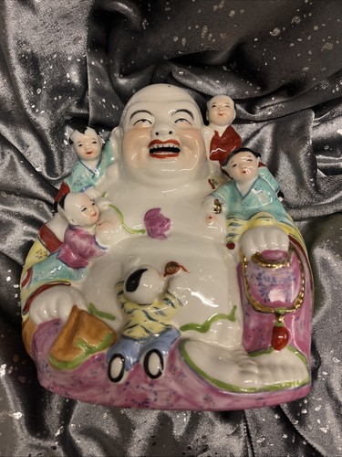 Laughing buddha porcelain - laughing,