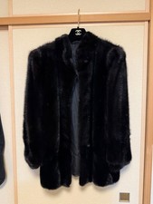 SAGA MINK Dark Black Fur Coat