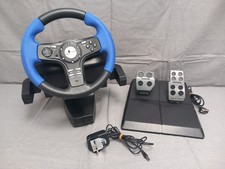 Logitech Driving Force EX Steering Wheel & Pedals Blue Black PS2 PS3 PC