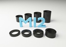 M12 Black Plastic Spacers