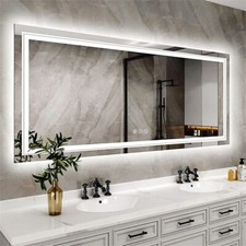 Oversized Bathroom Mirror LED Lighted Wall Mirror with Demister Exclusive Design